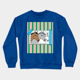 Horses Rider Pony Girl Crewneck Sweatshirt